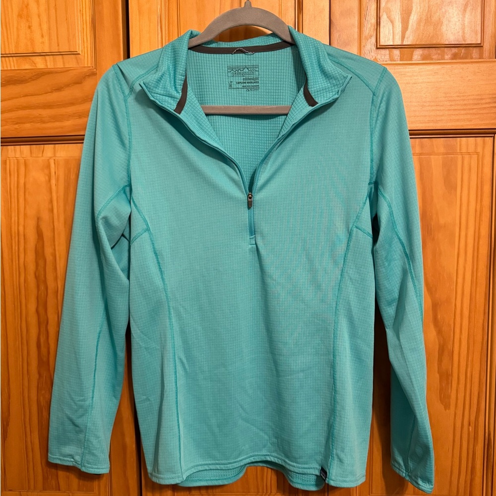 Patagonia Light Blue Quarter-Zip Baselayer
